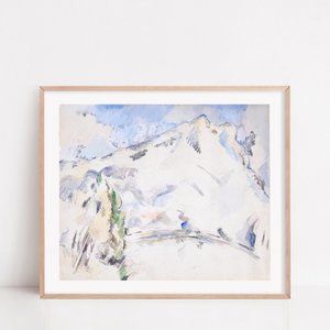 Art print by Paul Cézanne. winter art decor, Cottage art print, cottage